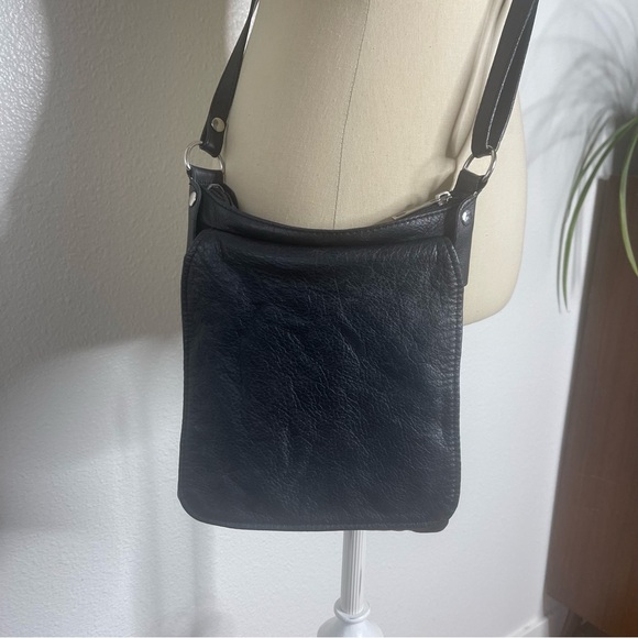 Vera Pelle Genuine Soft Leather Crossbody Bag Purse Made in Italy - Picture 1 of 10